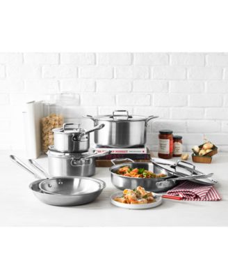 D5 Brushed Stainless Steel Cookware Set, 10 Piece Set