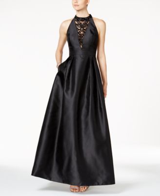 Adrianna Papell - Petite Embellished Satin Gown
