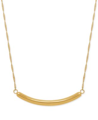 Macy's - Curved Bar Collar Necklace in 14k Gold