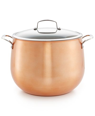 Belgique Copper Translucent 16-Qt. Stockpot, Created for ...