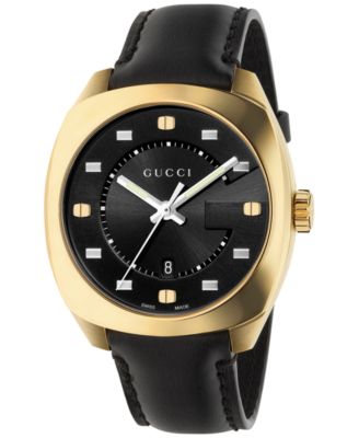 Gucci - Men's Swiss GG2570 Black Leather Strap Watch 41mm YA142310