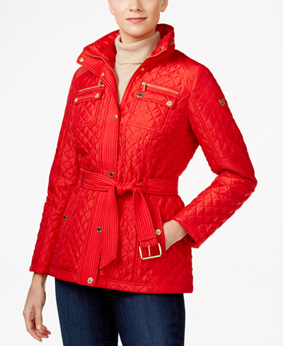 MICHAEL Michael Kors Belted Quilted Jacket
