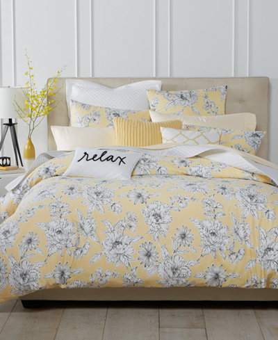 Charter Club Damask Designs Butter Floral Bedding Collection, Created for Macy's