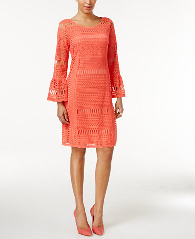 Alfani Crochet Illusion Dress, Only at Macy's