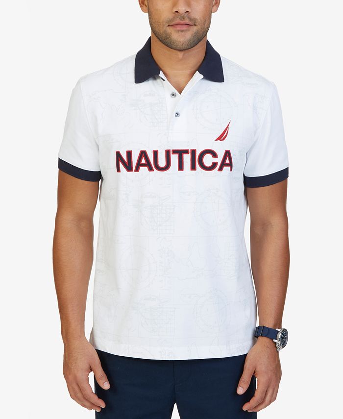 Nautica Men's Logo Heritage Slim-Fit Colorblocked Polo - Macy's