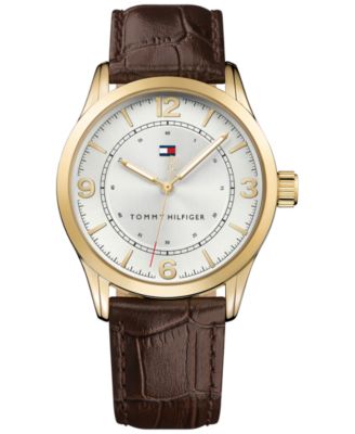 Tommy Hilfiger - Men's Table Brown Leather Strap Watch 42mm 1791332