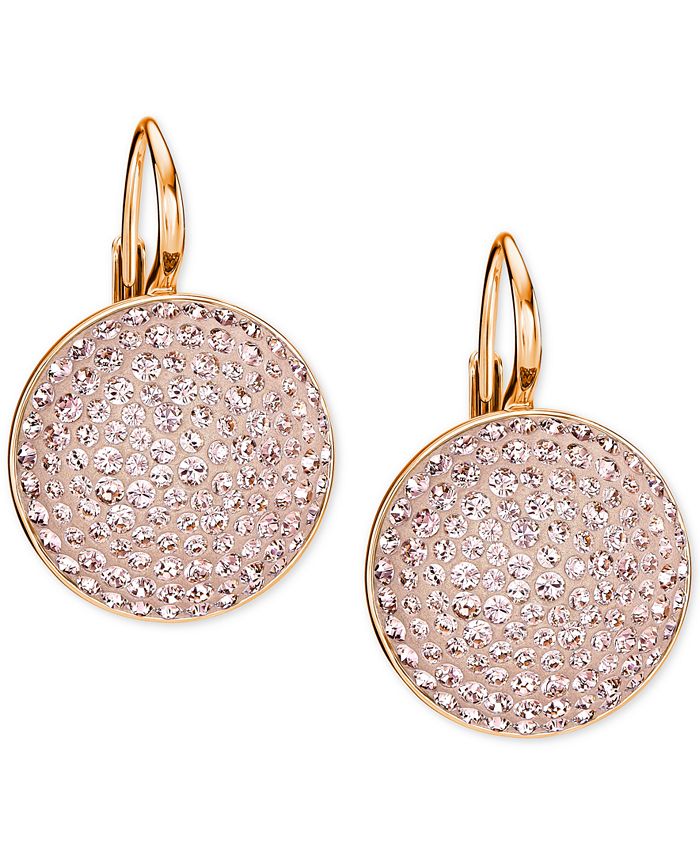 Swarovski rose gold drop earrings Clearance