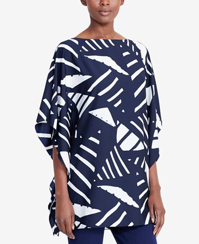 Lauren Ralph Lauren Graphic-Print Poncho