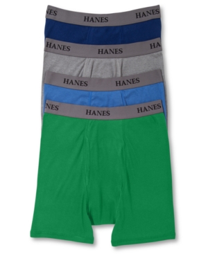 Hanes Platinum Men's Underwear Dyed Boxer Brief 4 Pack