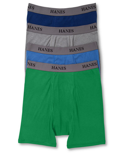 Hanes Platinum Men's Underwear, Dyed Boxer Brief 4 Pack
