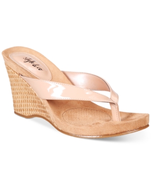 Style & Co Chicklet Wedge Thong Sandals Created for Macy's Women's Shoes