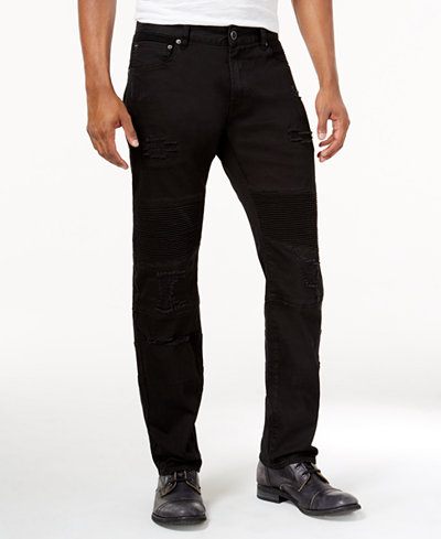 LRG Men's Payola Tapered-Fit Pintucked Jeans
