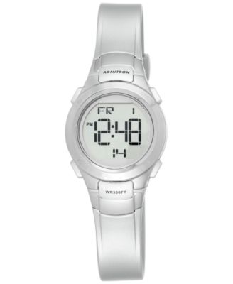 Armitron - Women's Silver Resin Strap Watch 27mm 45-7012SIL