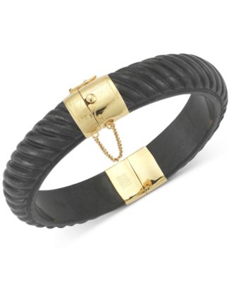 Dyed Jade Bangle Bracelet in 14k Gold over Sterling Silver in Green, Red or Black