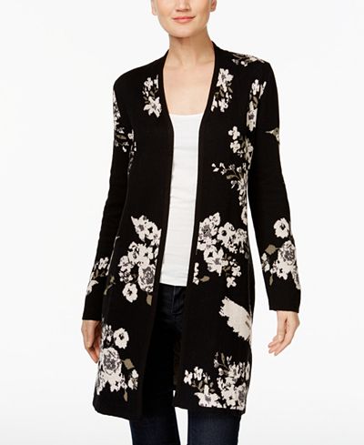 INC International Concepts Embroidered Duster Cardigan, Only at Macy's