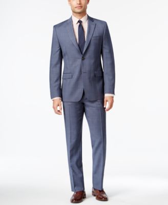 Lauren Ralph Lauren - Men's Slim-Fit Light Blue Glen Plaid Suit