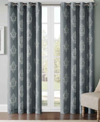 Madison Park - Montclair Texture Damask-Print 50" x 95" Window Panel