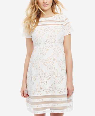 Motherhood Maternity Lace Illusion Dress