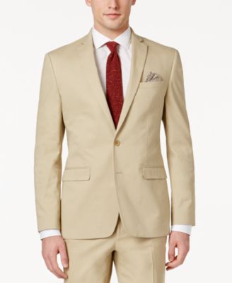 Bar III - Men's Slim-Fit Tan Stretch Jacket