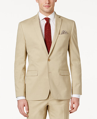 Bar III Men's Slim-Fit Tan Stretch Jacket, Created for Macy's - Suits ...