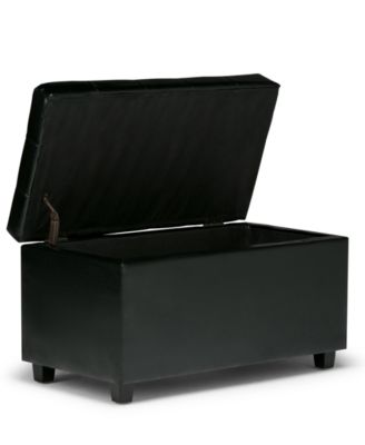 Verona Faux Leather Storage Ottoman