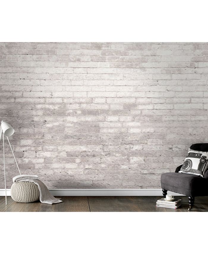 Graham & Brown Grey Brick Wall Mural Wallpaper Macy's