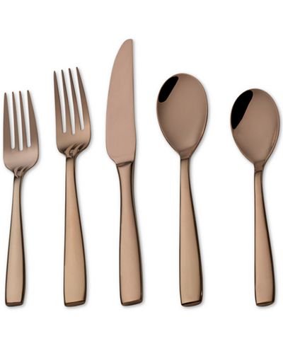Mikasa Delano Rose Gold-Plated 20-Piece Flatware Set