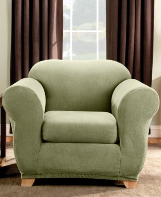 Sure Fit Stretch Stripe 2-Piece Chair Slipcover