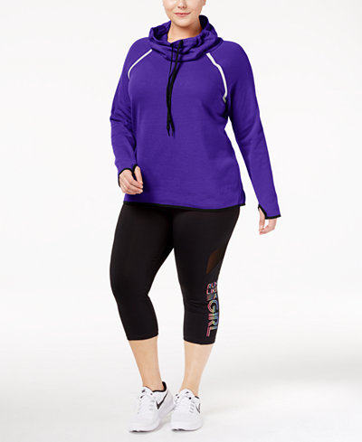 Ideology Plus Size Cowl-Neck Top, Only at Macy's