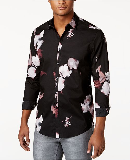 Inc International Concepts I N C Men S Abstract Floral Shirt