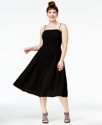 City Chic Trendy Plus Size Textured Midi Dress