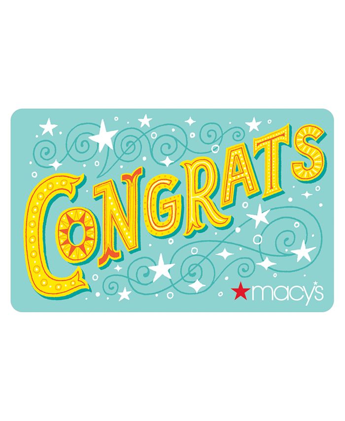 Macy's Congrats Gift Card with Letter - Macy's
