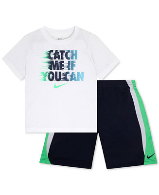 Nike 2-Pc. Catch Me If You Can T-Shirt & Shorts Set, Baby Boys (0-24 ...
