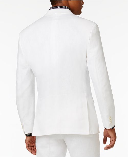 Sean John Men S Classic Fit White Linen Suit Separates Reviews