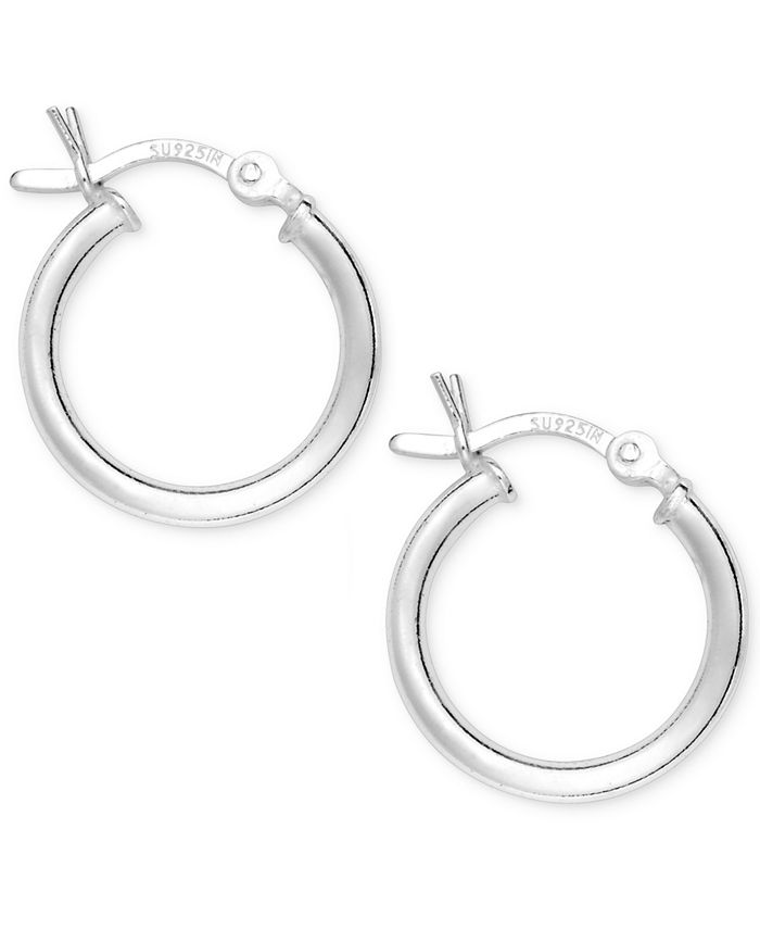 Sterling Silver Small Hoops, 5/8