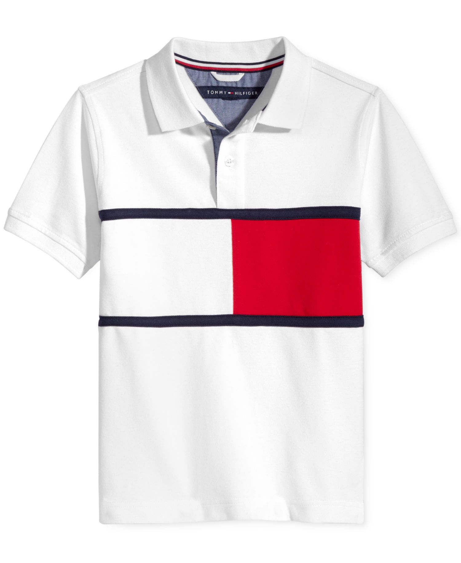 Big Boys Colorblocking Tommy Flag Polo