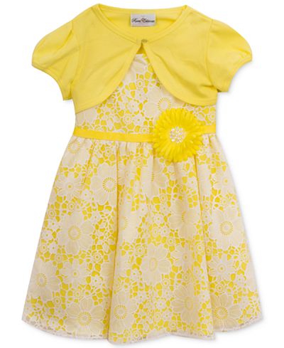 Rare Editions 2-Pc. Cardigan & Lace Dress Set, Big Girls (7-16)
