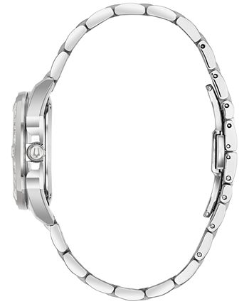 Bulova - Women's Diamond Accent Marine Star Stainless Steel Bracelet Watch 32mm 96R215