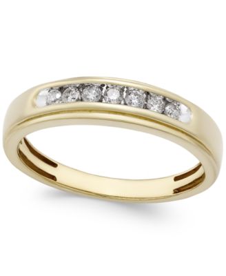 Men's Diamond Band (1/4 ct. t.w.) in 10k Gold