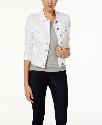 Kut from the Kloth Optic White Wash Denim Jacket