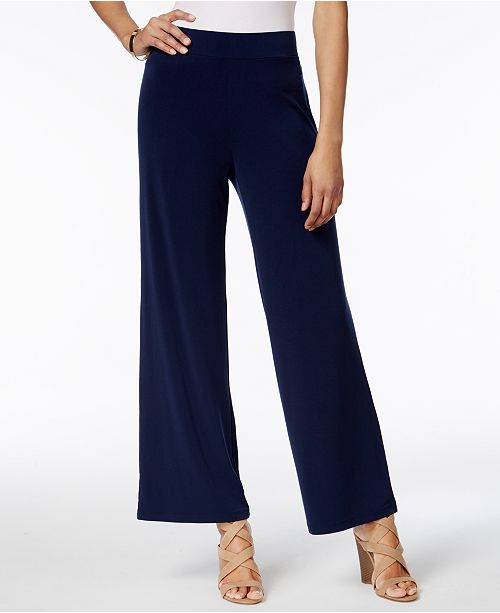 JM Collection Pull-On Wide-Leg Pants, Created for Macy's & Reviews ...