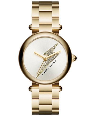 Marc Jacobs Women's Dotty Gold-Tone Stainless Steel Bracelet Watch 34mm MJ3545
