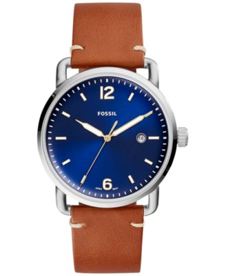 Fossil - Men's Commuter Brown Leather Strap Watch 42mm FS5325