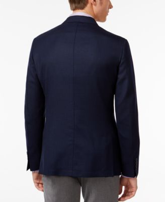 DKNY Men's Slim-Fit Dark Blue Check Sport Coat