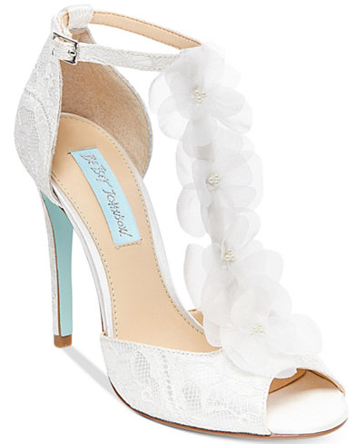 Blue By Betsey Johnson Sadie Tulle Floral Evening Sandals