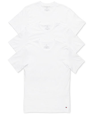 Tommy Hilfiger Men's 3 Pack Slim Fit Cotton Crew Undershirts - Macy's