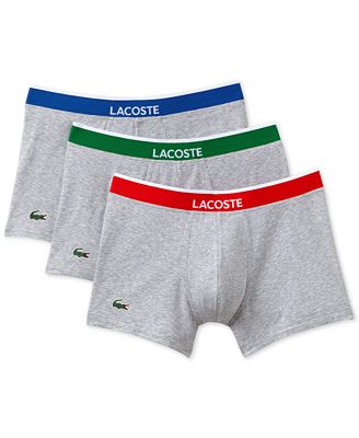 Lacoste Men's 3 Pack Trunks - Underwear & Undershirts - Men - Macy's