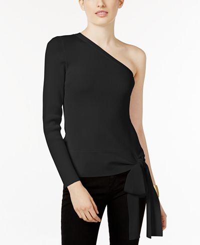 INC International Concepts One-Shoulder Bow-Detail Top, Only at Macy's