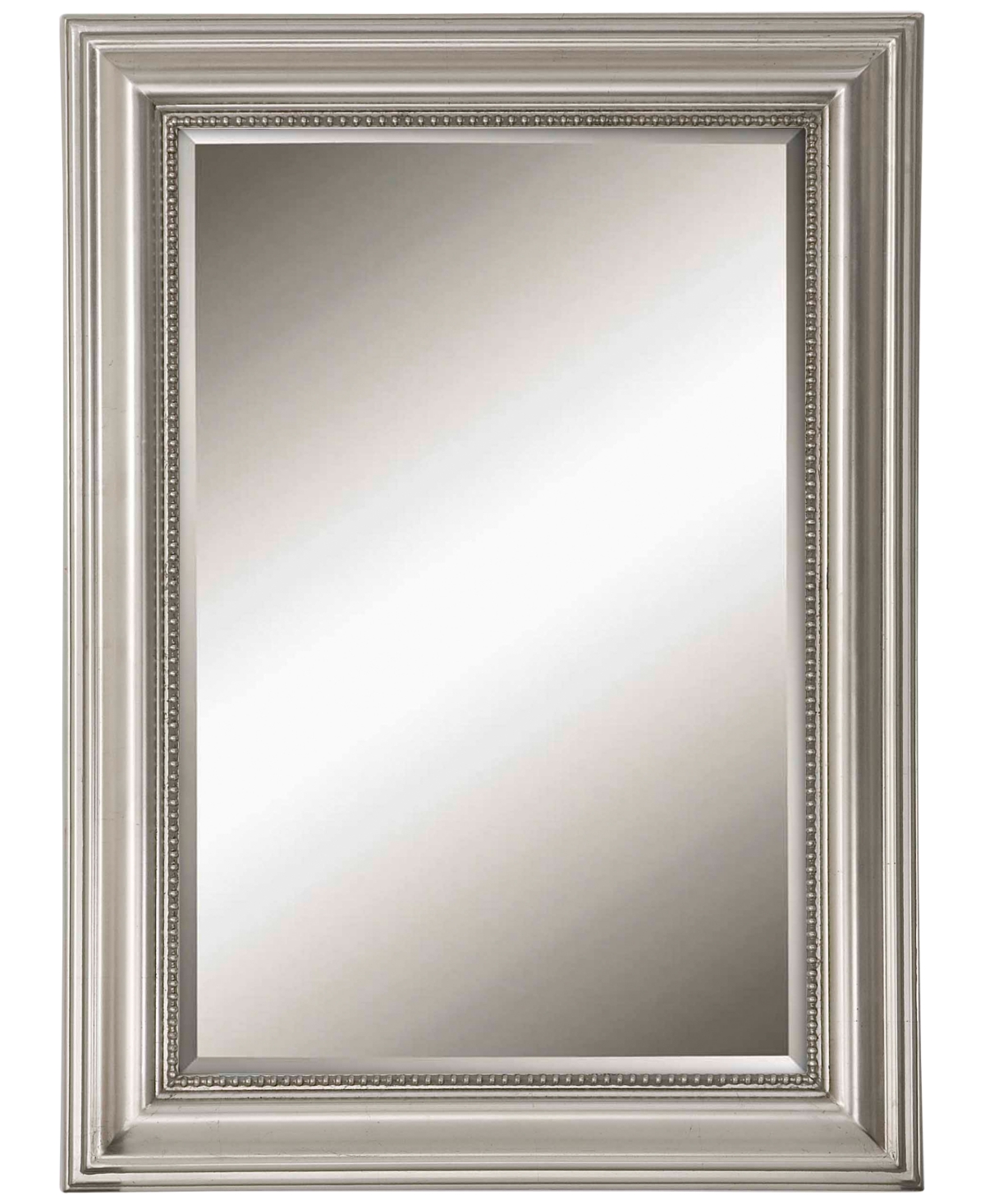 Stuart Silver Beaded Mirror - Silver Leaf