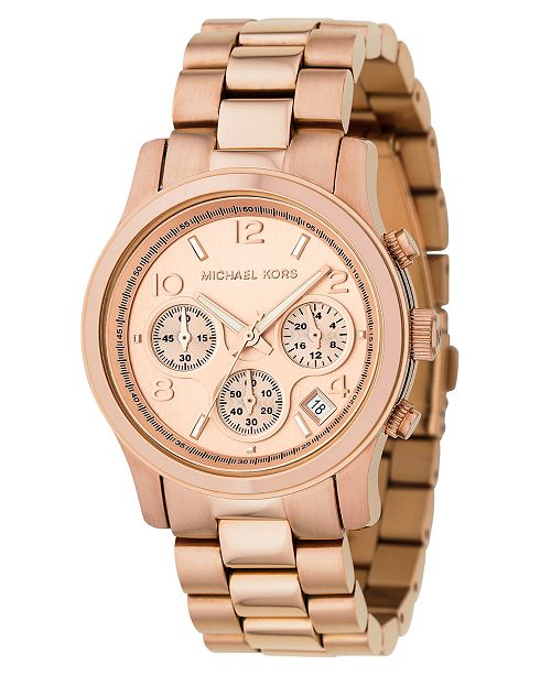 michael kors runway rose gold smartwatch